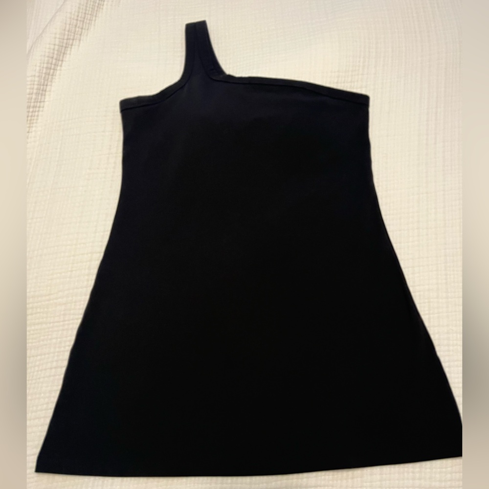 Black Sleeveless A-line Dress